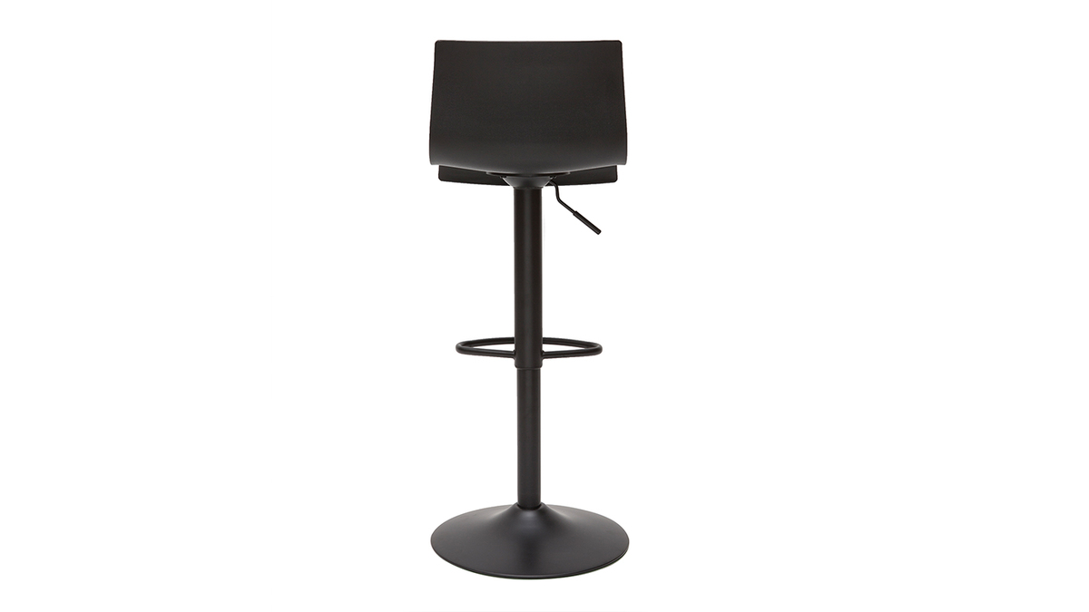 Sgabelli da bar regolabili design in metallo nero (set di 2) ONA