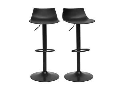 Sgabelli da bar regolabili design neri (set di 2) KELLY