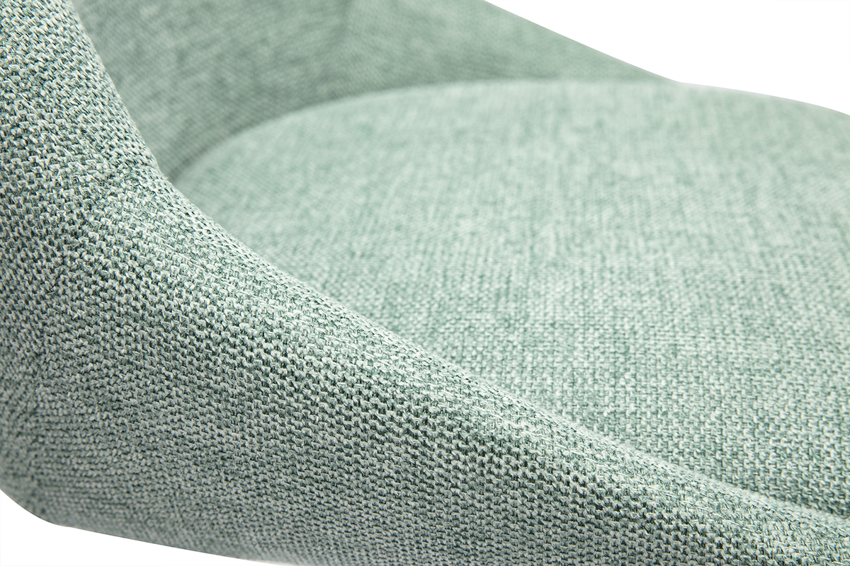 Sgabelli da bar regolabili e girevoli a 360� in tessuto effetto velluto testurizzato verde celadone e metallo (set di 2) ALESS