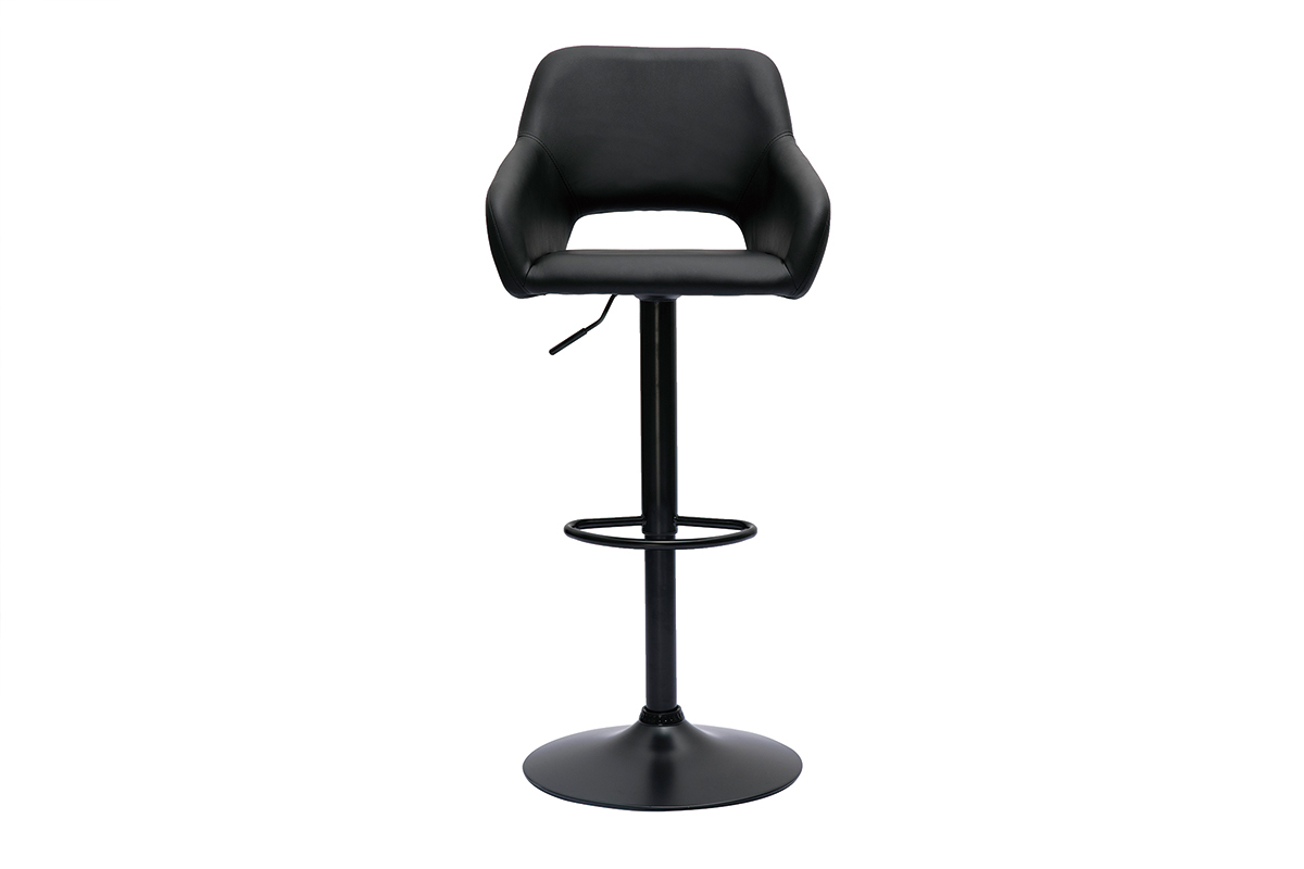 Sgabelli da bar regolabili neri (set di 2) LAURETTE