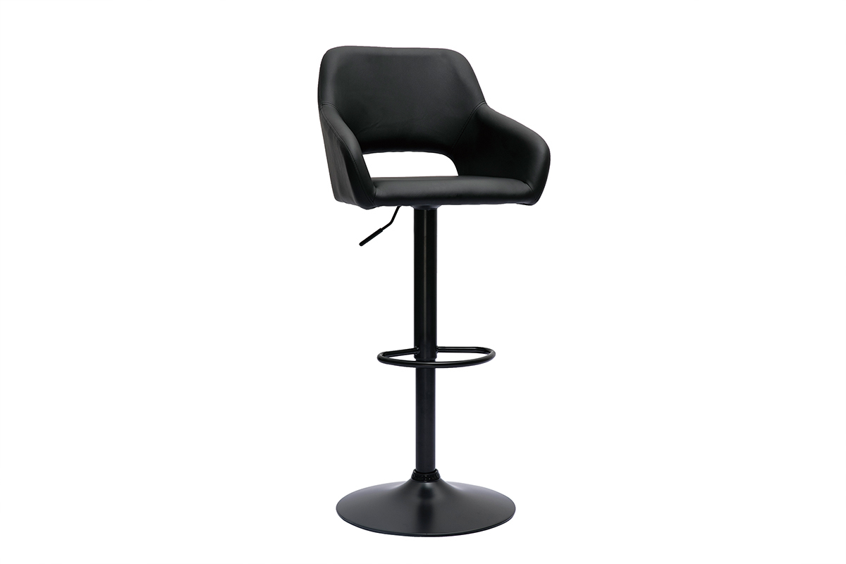Sgabelli da bar regolabili neri (set di 2) LAURETTE