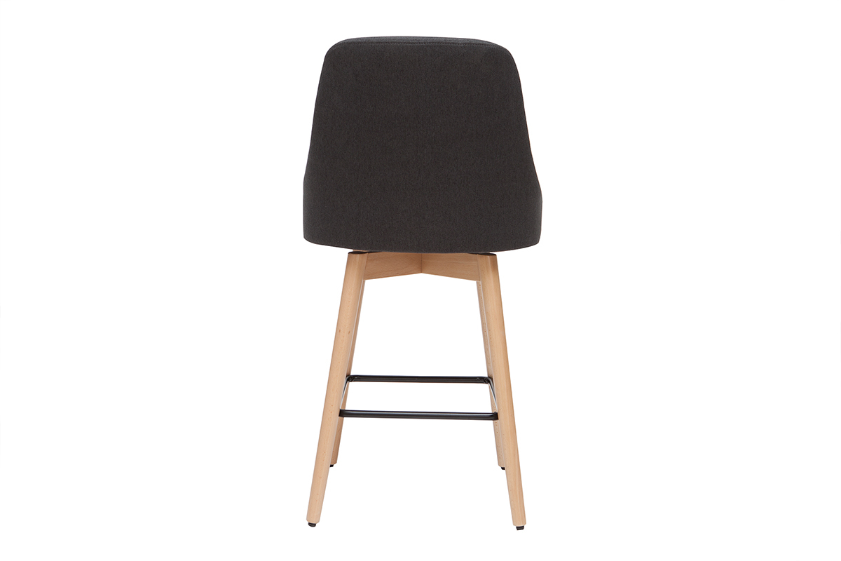 Sgabelli da bar scandinavi girevoli grigio scuro H 65 cm (set di 2) HASTA