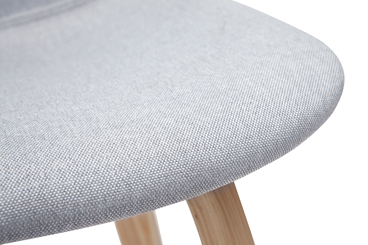 Sgabelli da bar scandinavi grigio chiaro e legno H 65 cm (set di 2) NONIE