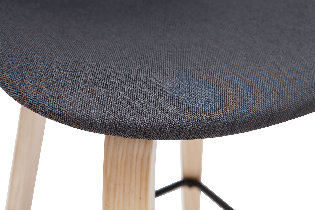 NicBex Sgabelli Da Bar In Stile Retrò Crazy-Horse Grigio – Set Da 2 Con Schienale Alto E Gambe In Metallo