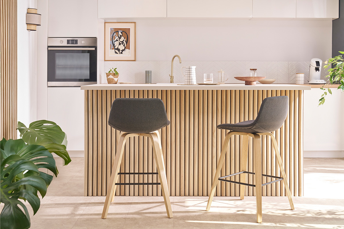 Sgabelli da bar scandinavi grigio scuro H 65 cm (set di 2) NONIE