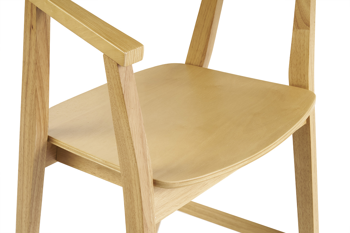 Sgabelli da bar scandinavi in legno chiaro (set di 2) BAHIA