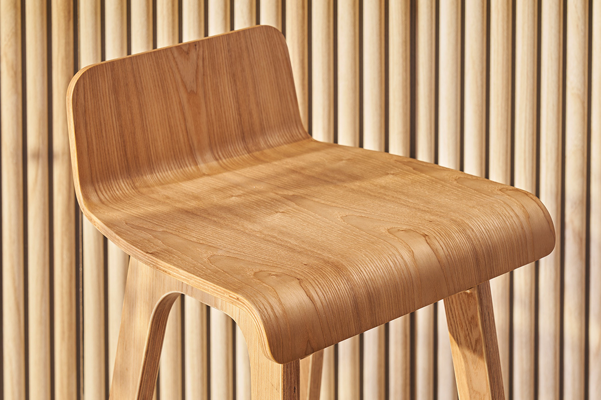 Sgabelli da bar scandinavi legno chiaro H65 cm (set di 2) BALTIK
