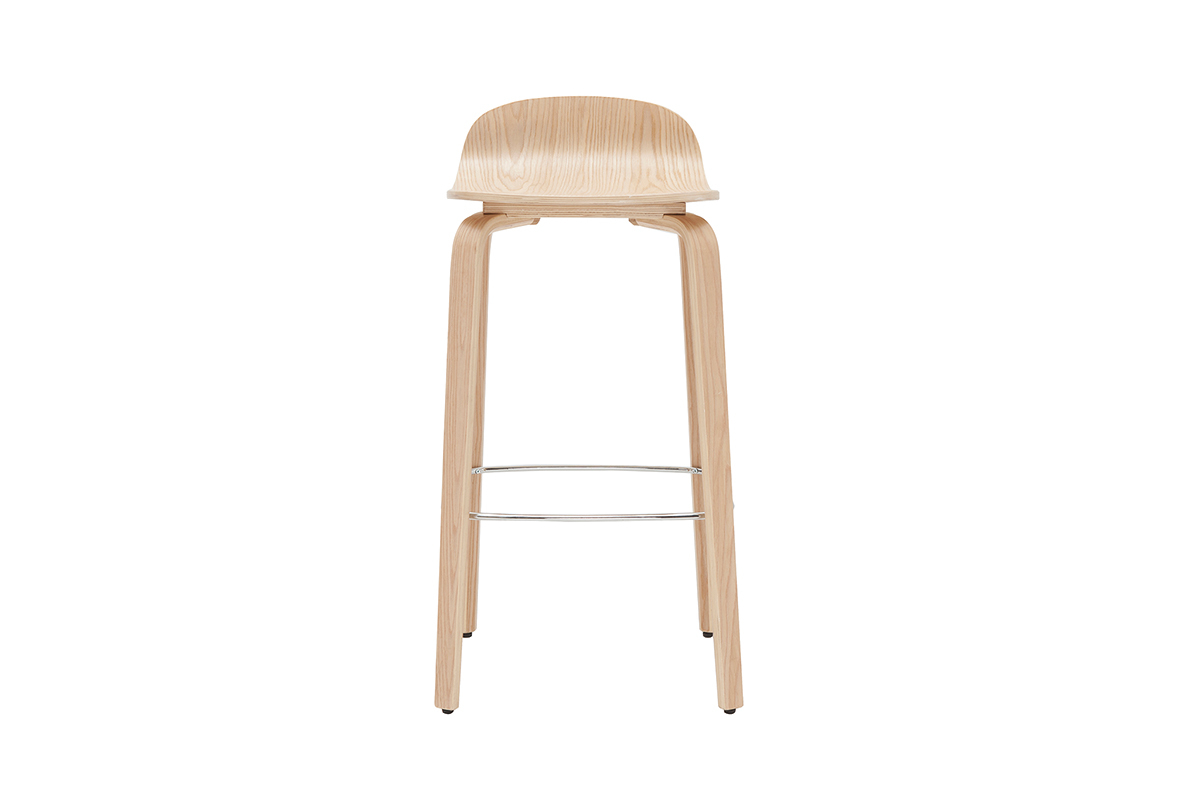 Sgabelli da bar scandinavi legno rovere H68 cm (set di 2) OBRA