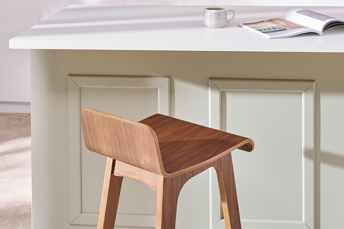 Sgabelli da bar scandinavi noce H65 cm (set di 2) BALTIK