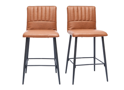 Sgabelli da bar vintage marrone (set di 2) H62 cm FARELL