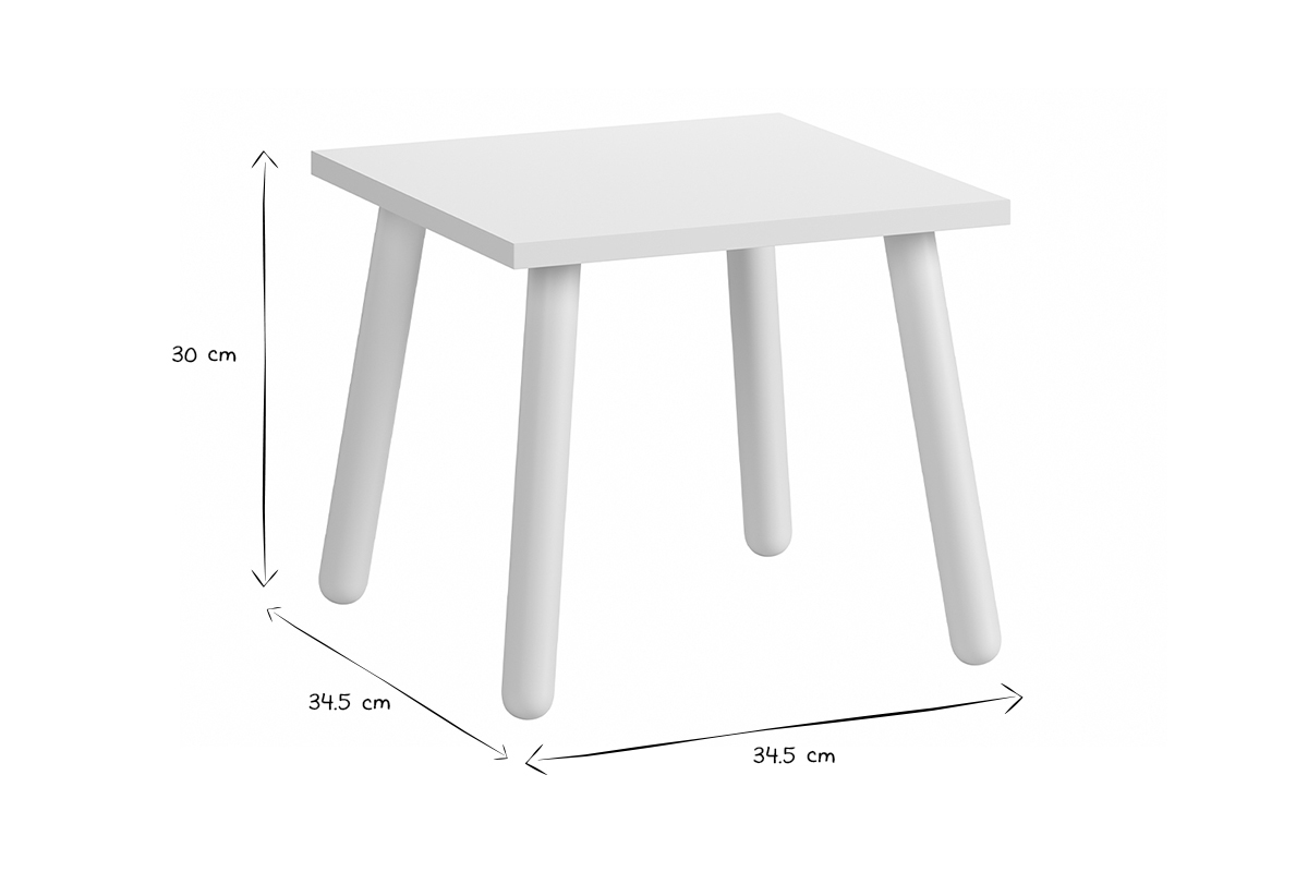 Sgabello bambini scandinavo legno chiaro FOXY