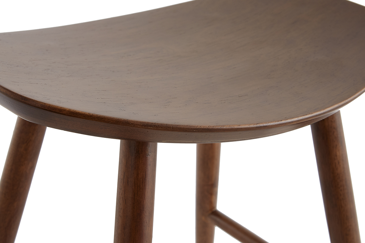 Sgabello basso in legno scuro H46.5 DEMORY