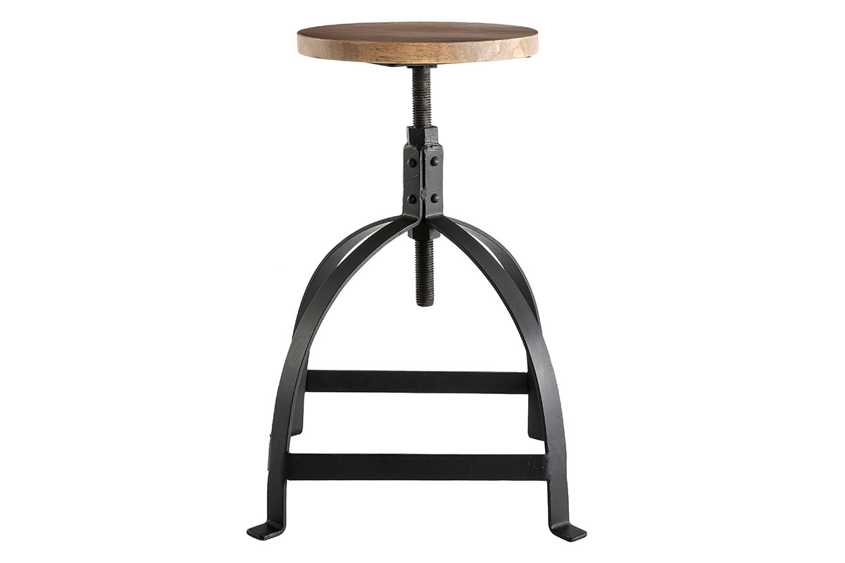 Sgabello complementare metallo e legno H 65 cm INDUSTRIA