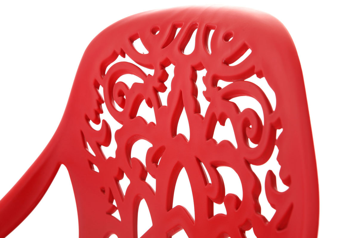 Sgabello da bar design barocco rosso BAROCCA