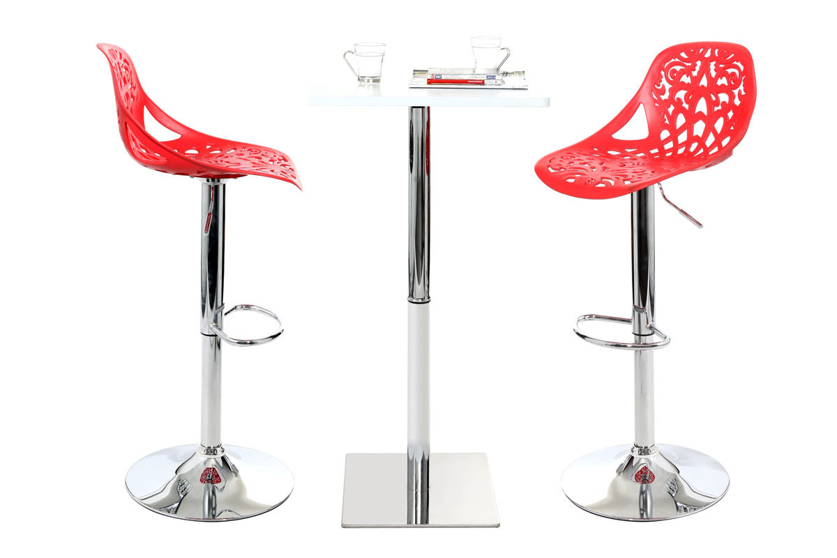 Sgabello da bar design barocco rosso BAROCCA