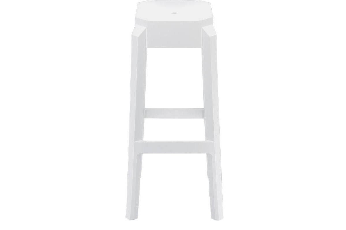 Sgabello da bar design bianchi 75cm coppia di 2 CLEAR