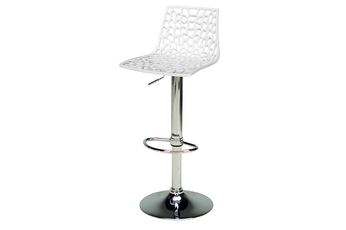 Sgabello da bar design bianco ATRAX
