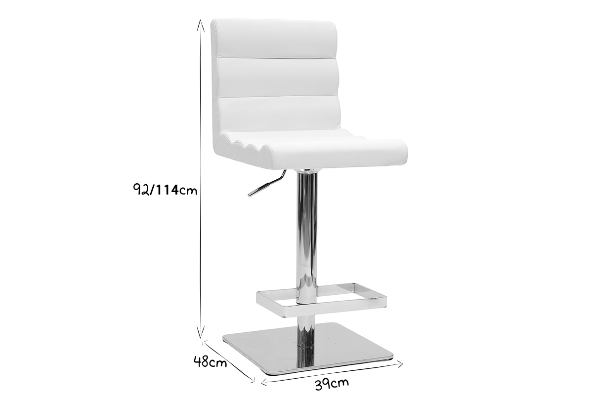 Sgabello da bar design bianco COLOMBUS