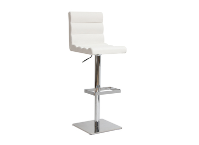 Sgabello da bar design bianco COLOMBUS - Sgabello da bar design bianco COLOMBUS