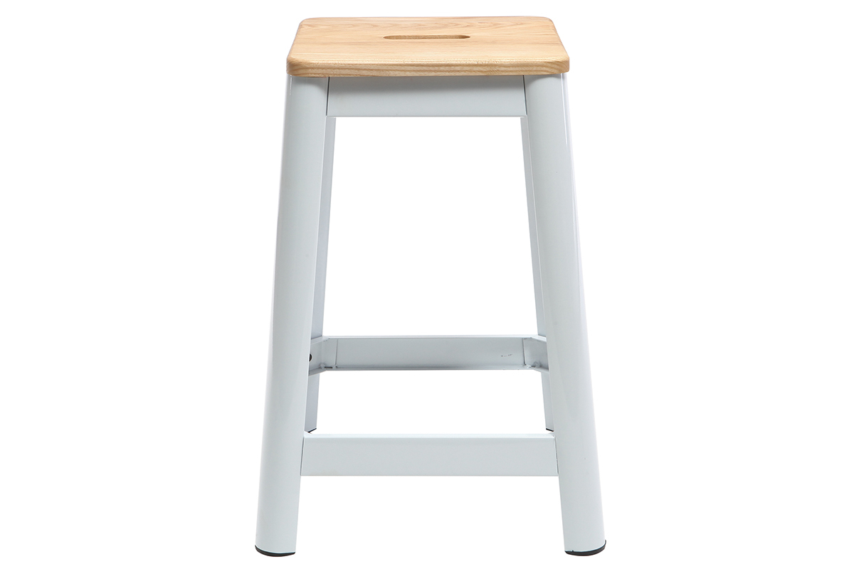Sgabello da bar design bianco H65cm NICK