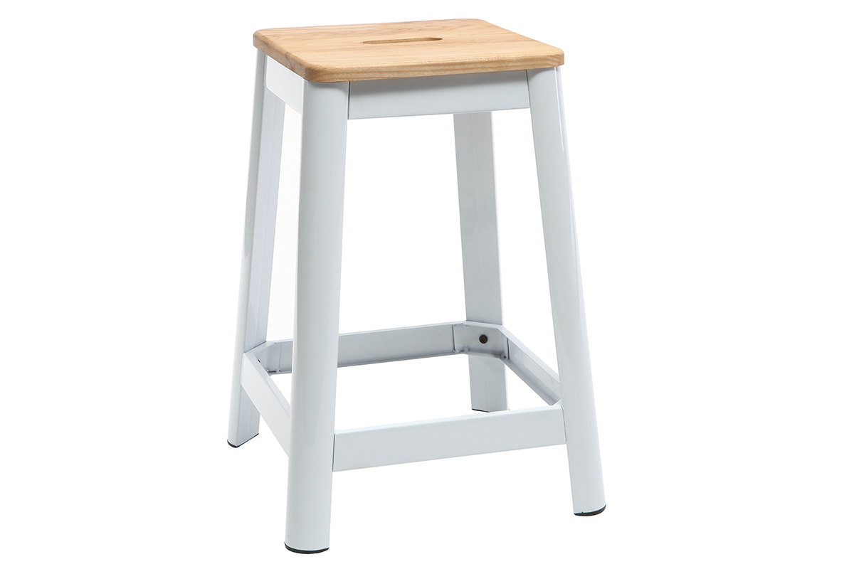 Sgabello da bar design bianco H65cm NICK