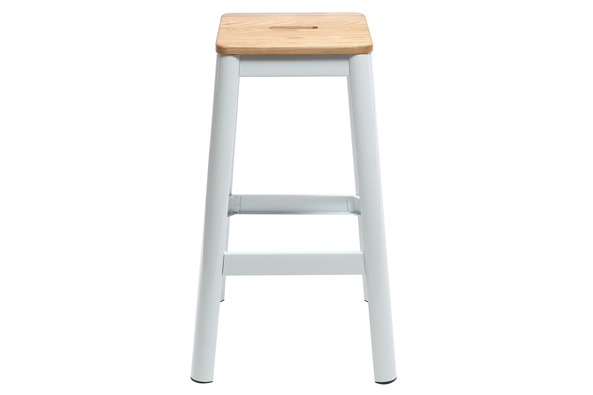 Sgabello da bar design bianco H75cm NICK
