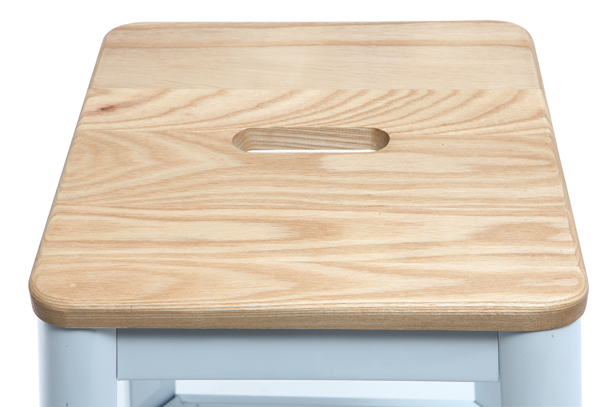 Sgabello da bar design bianco H75cm NICK