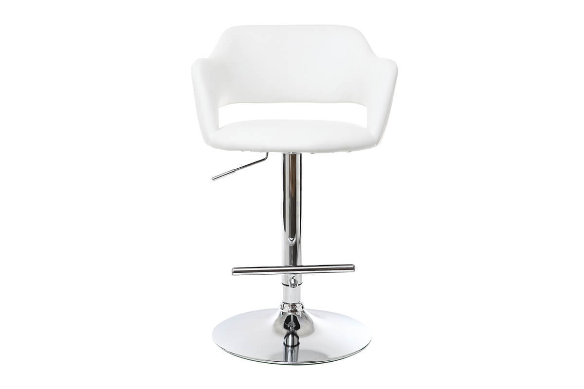 Sgabello da bar design bianco JESSY