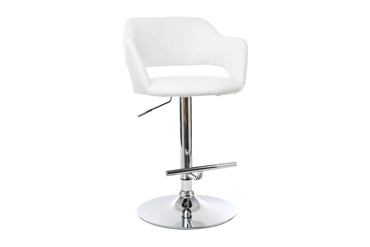 Sgabello da bar design bianco JESSY