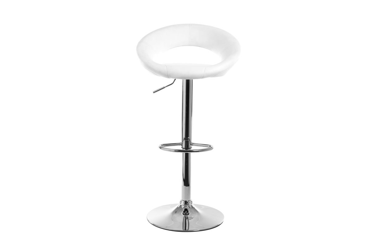 Sgabello da bar design bianco NEWTON