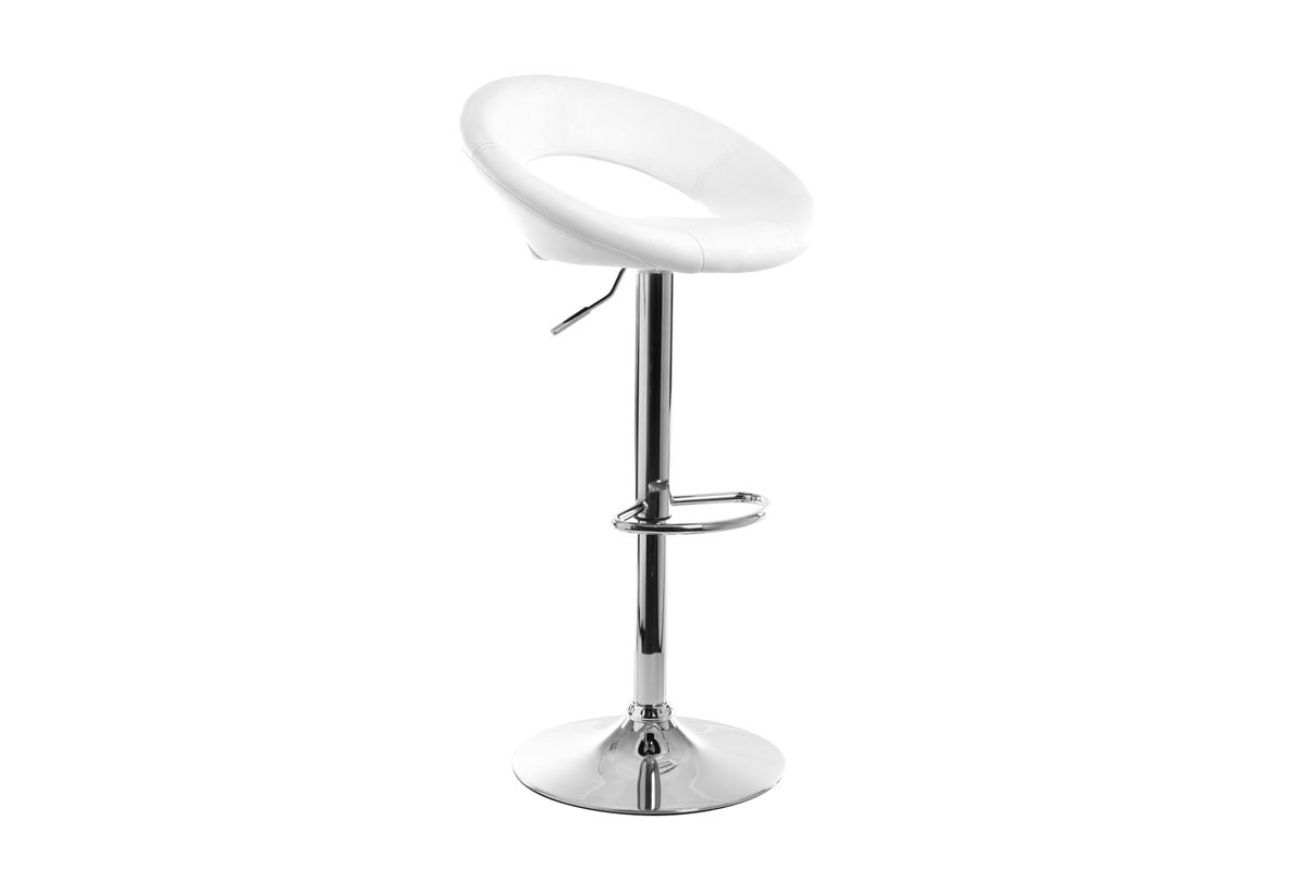 Sgabello da bar design bianco NEWTON