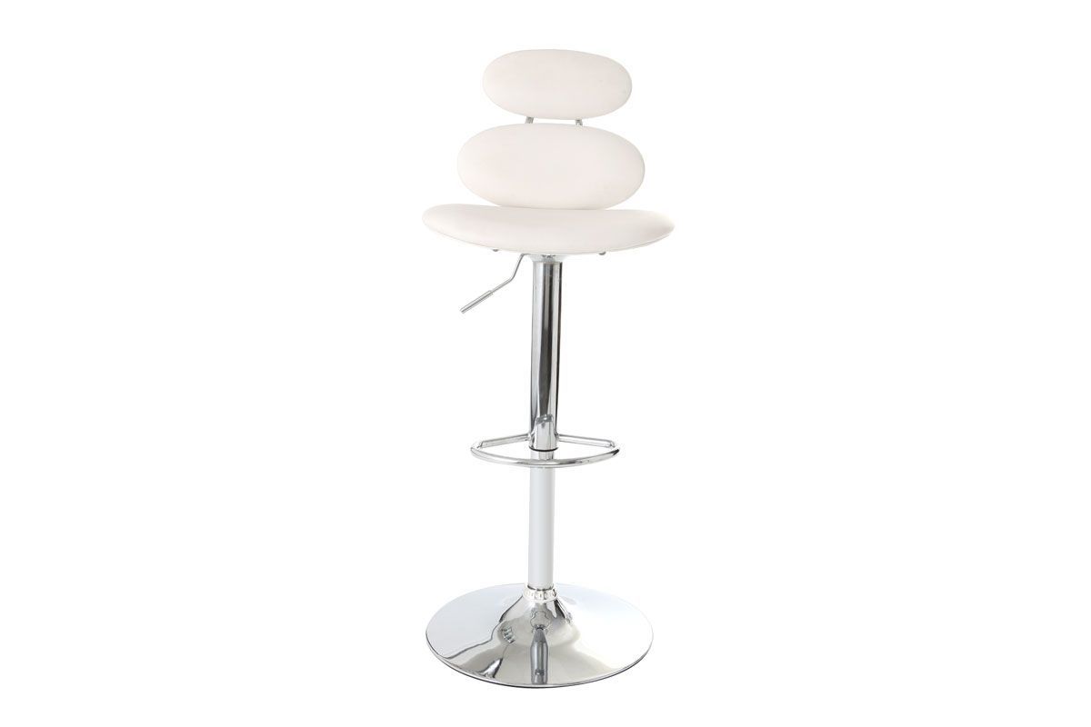Sgabello da bar design bianco STONE