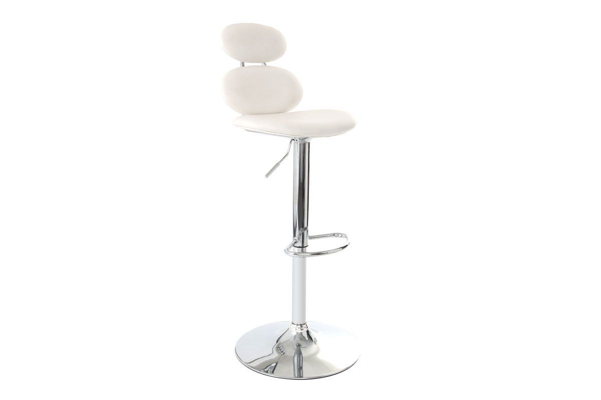 Sgabello da bar design bianco STONE