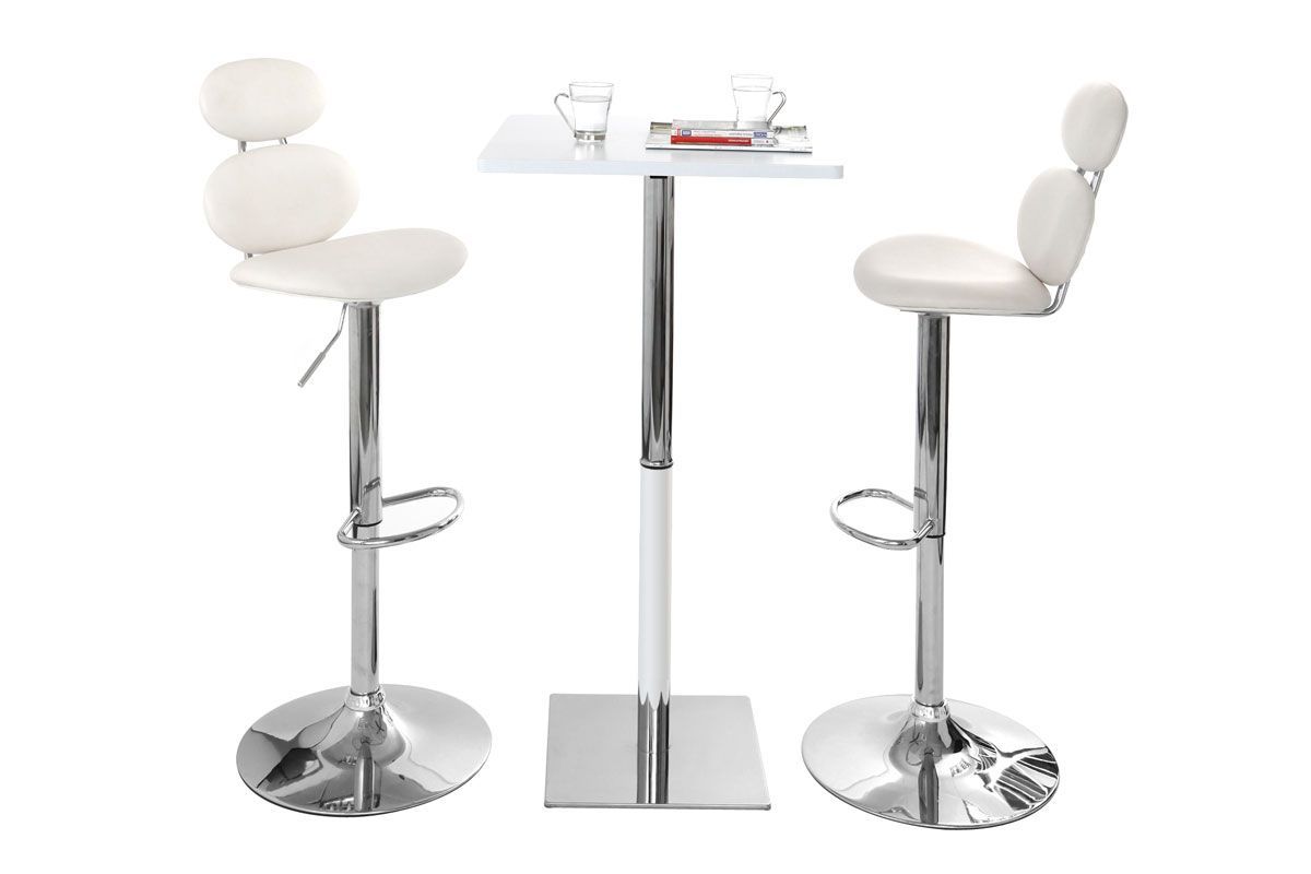 Sgabello da bar design bianco STONE