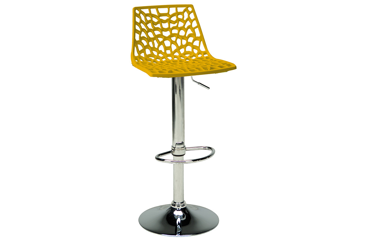 Sgabello da bar design giallo ATRAX