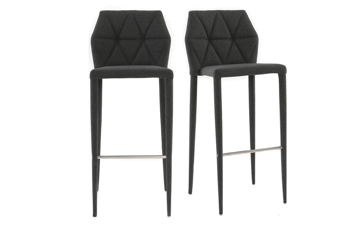 Sgabello da bar design grigio set di 2 KARLA