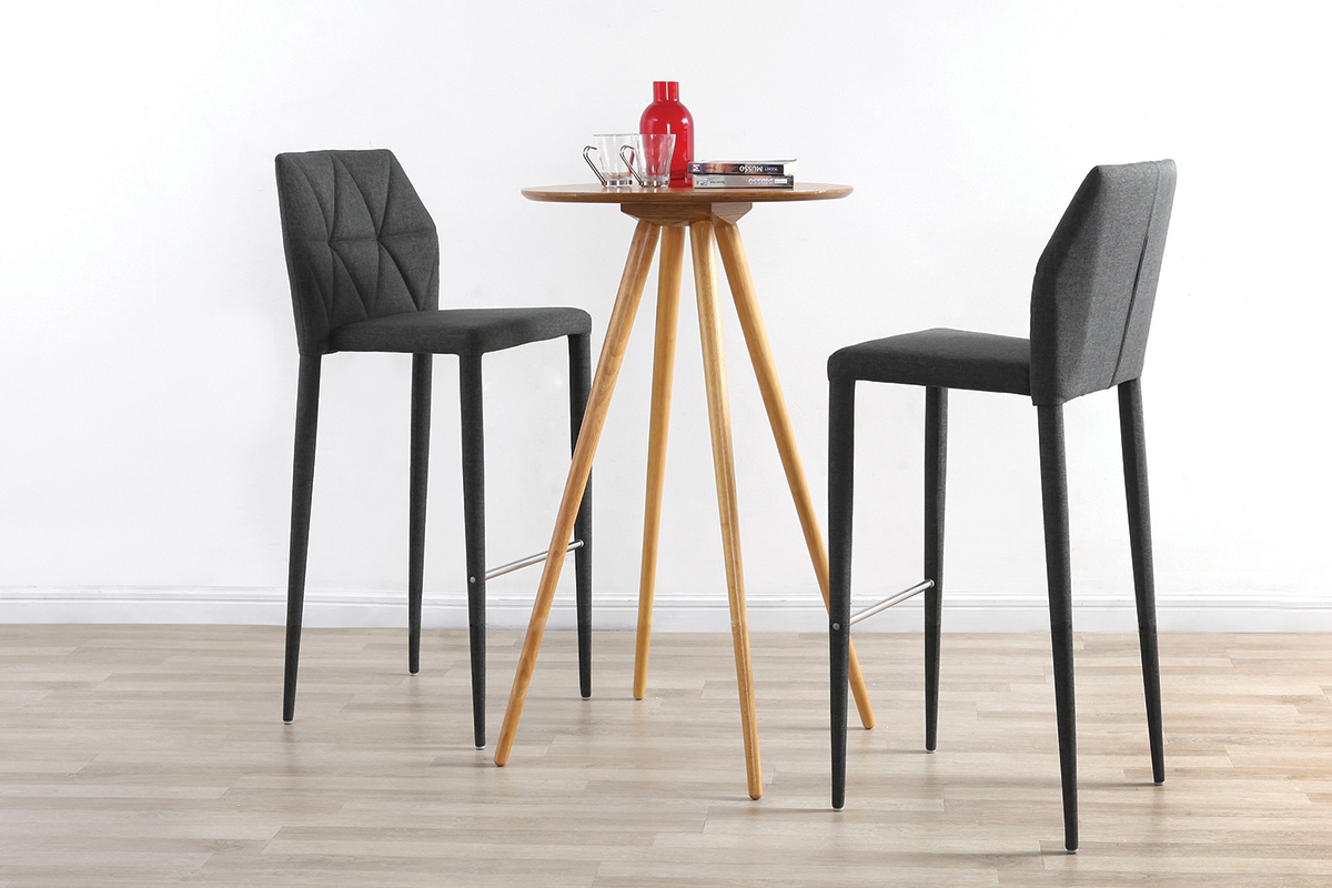 Sgabello da bar design grigio set di 2 KARLA