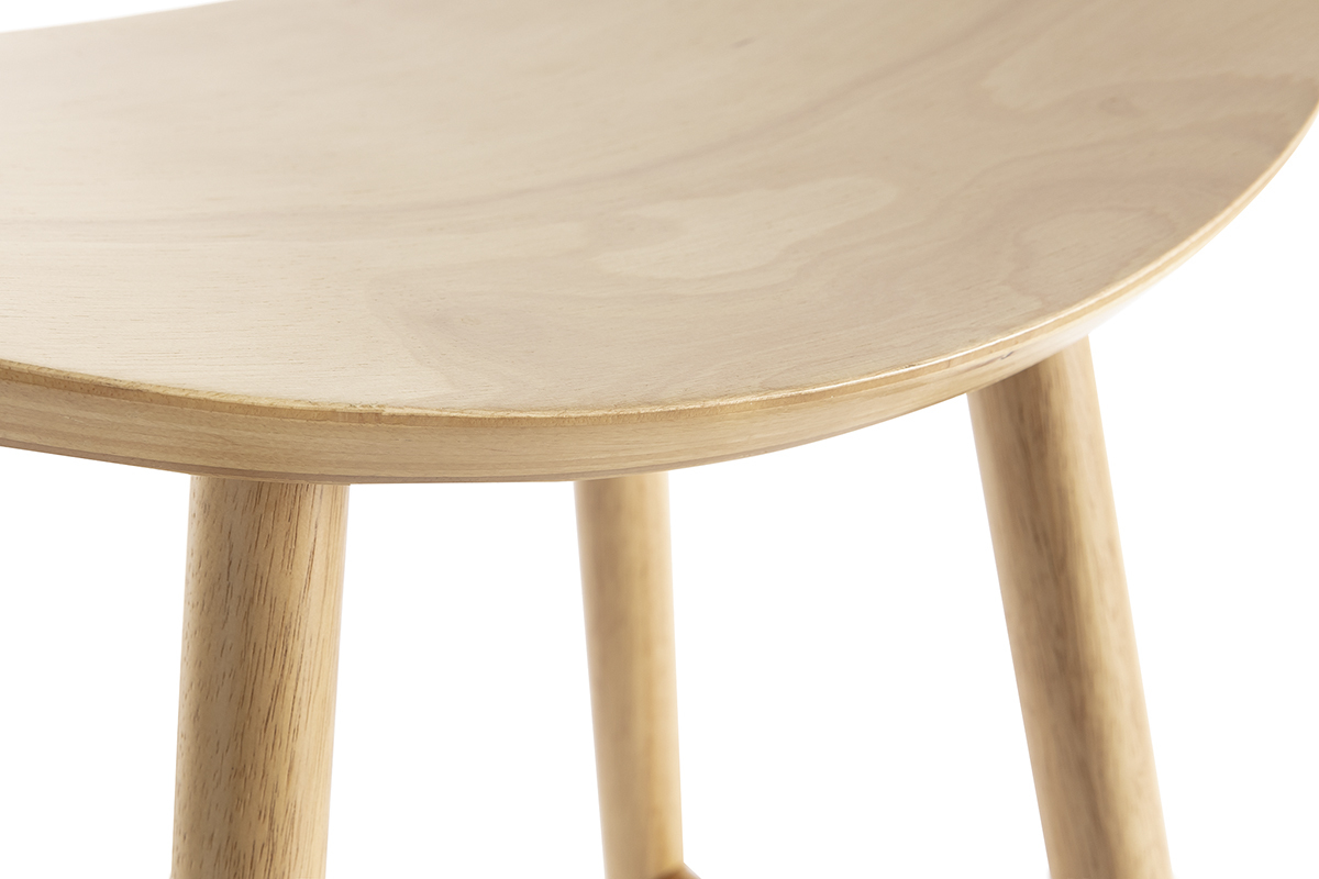 Sgabello da bar design in legno chiaro H65 cm DEMORY