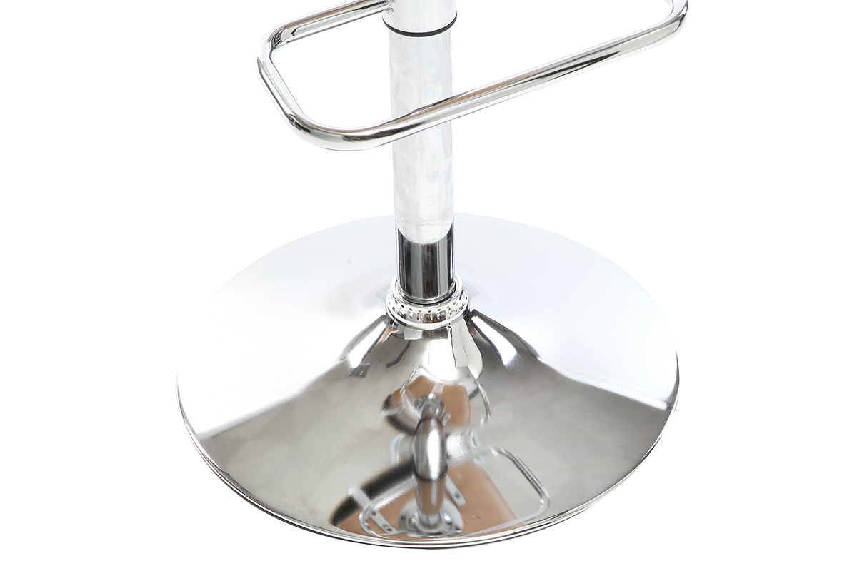 Sgabello da bar design in poliuretano Nero e legno chiaro MARTY