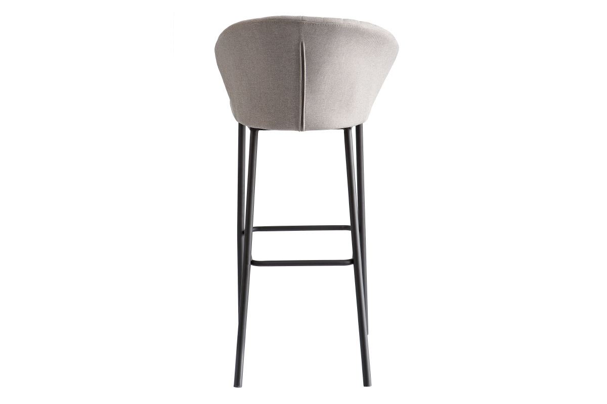 Sgabello da bar design in tessuto grigio 75 cm DALLY