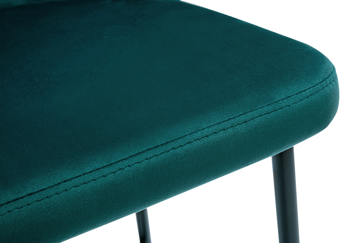 Sgabello da bar design in velluto petrolio misura 78 cm DALLY