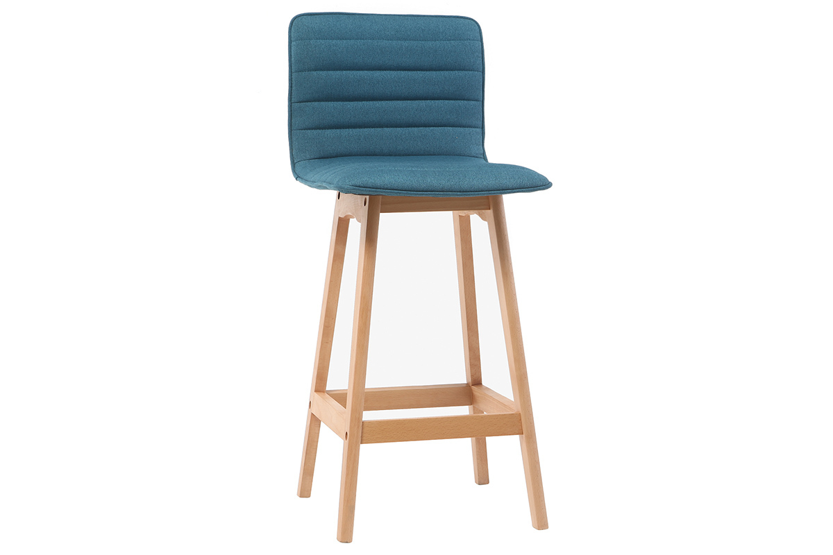 Sgabello da bar design legno e foglia di t 65cm set di 2 EMMA