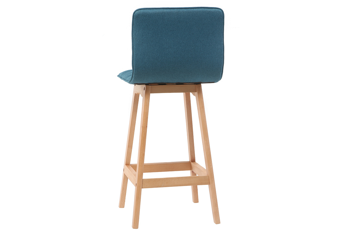 Sgabello da bar design legno e foglia di t 65cm set di 2 EMMA