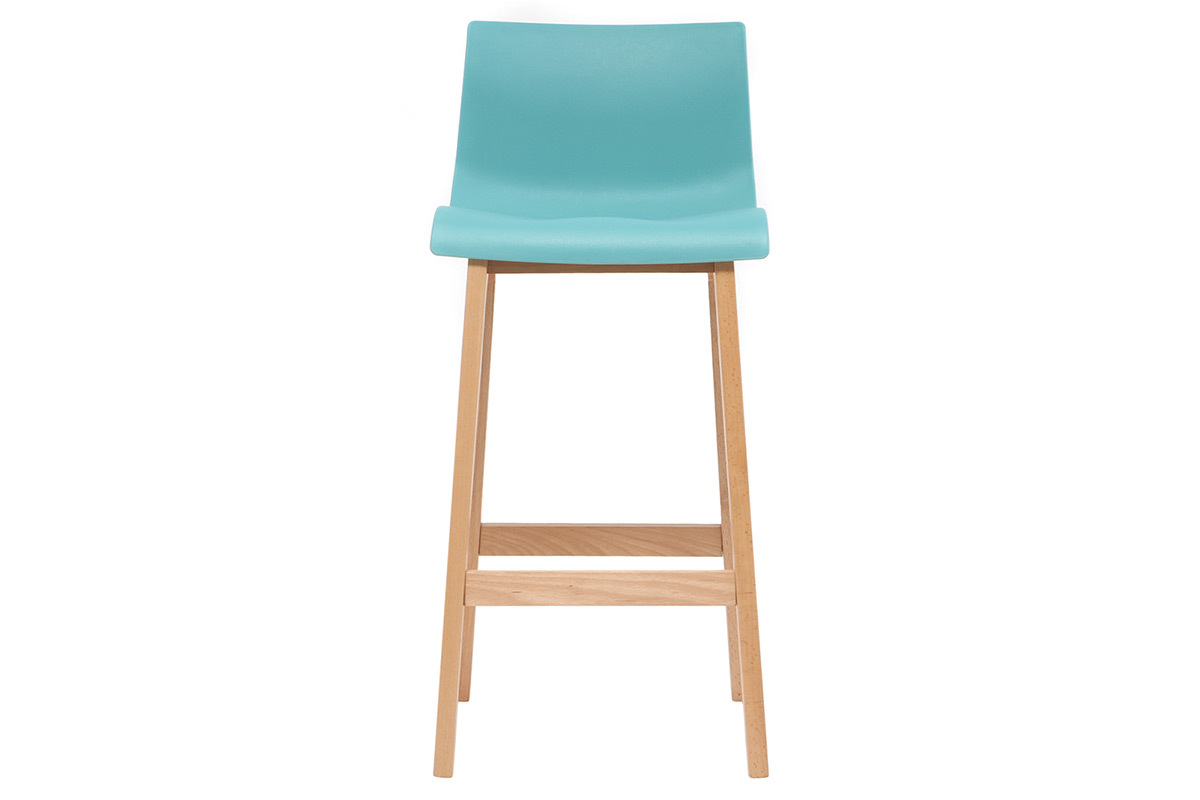 Sgabello da bar design legno e foglia di t 65cm set di 2 NEW SURF