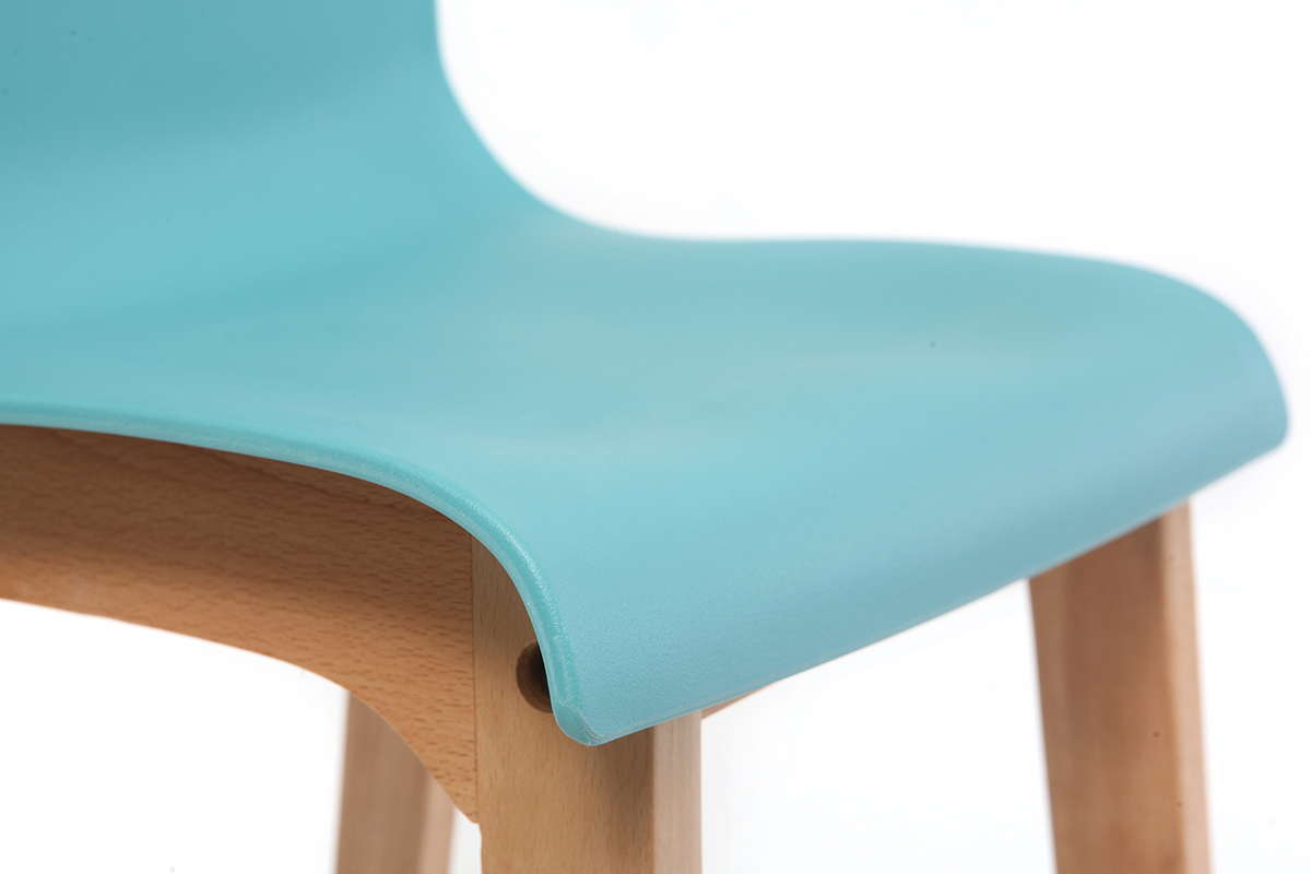 Sgabello da bar design legno e foglia di t 65cm set di 2 NEW SURF