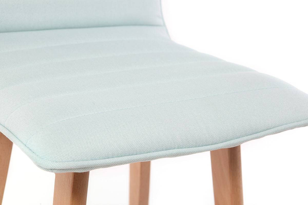 Sgabello da bar design legno e verde acqua 65cm gruppo di 2 EMMA