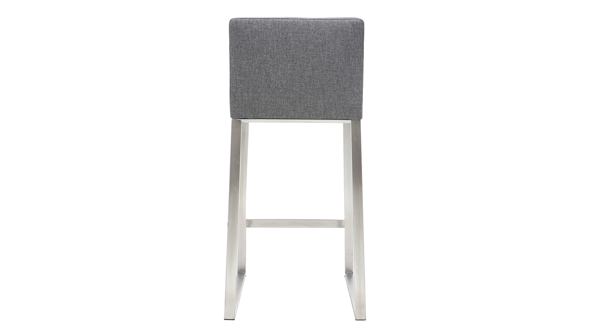 Sgabello da bar design metallo e tessuto grigio scuro 66cm set di 2 HALEY