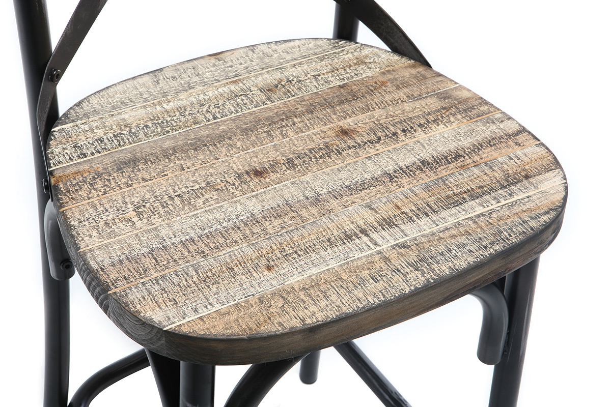 Sgabello da bar design nero JAKE