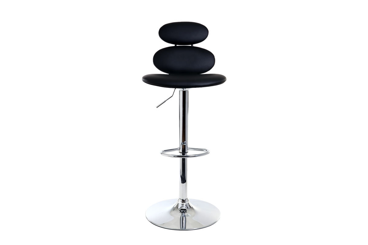 Sgabello da bar design nero STONE