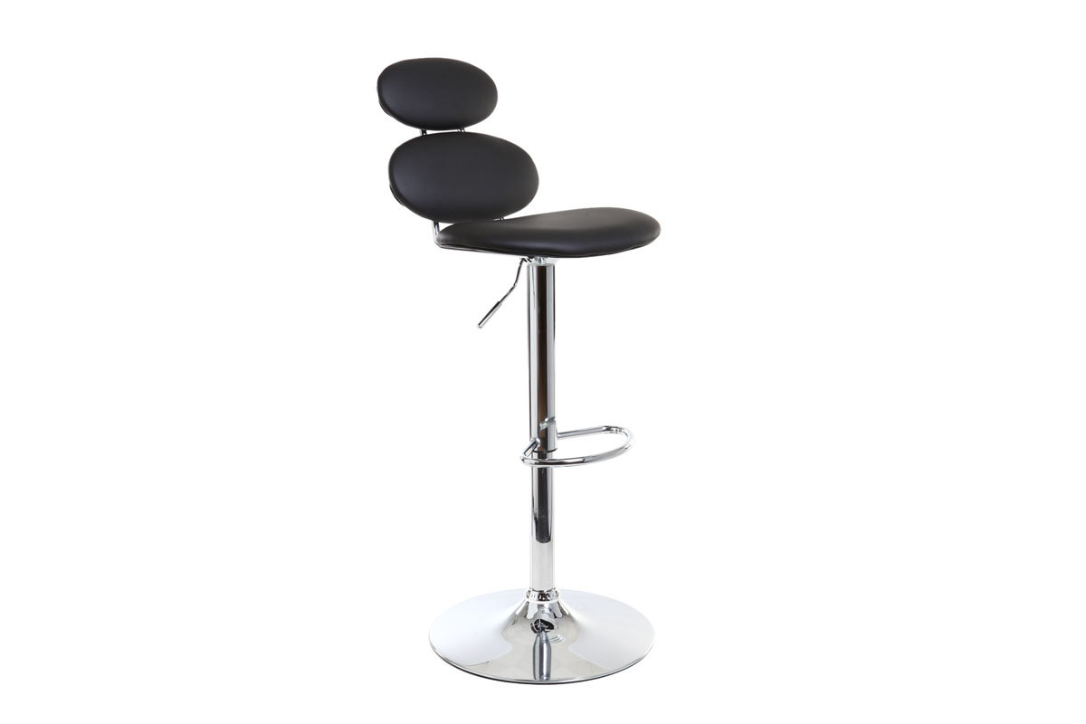 Sgabello da bar design nero STONE